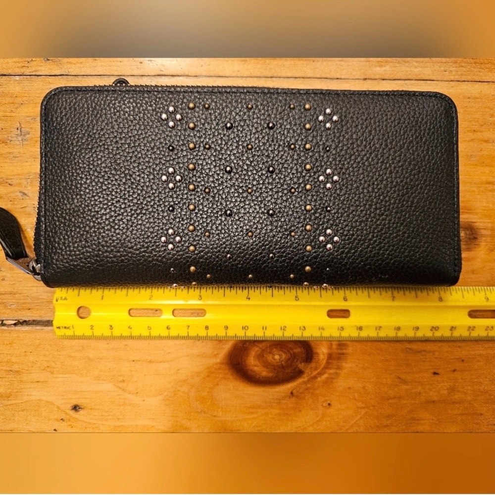 Coach Black Wallet with Rivets NWT - Picture 5 of 10